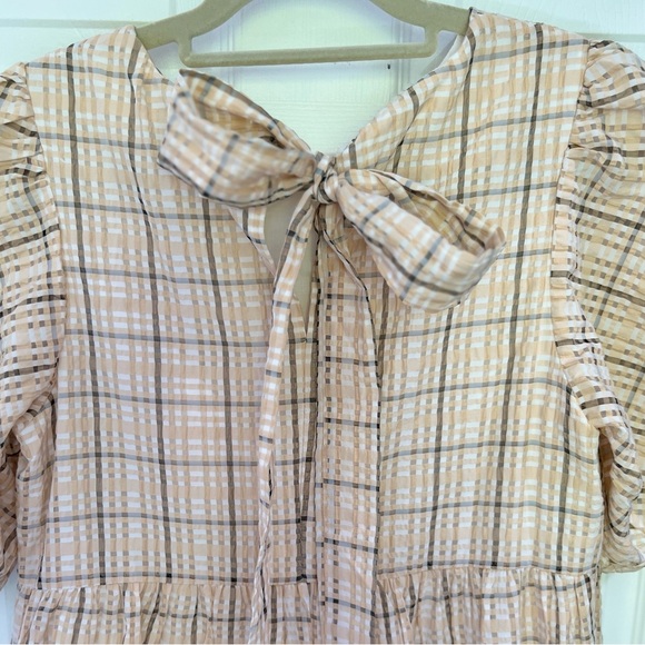 NWT English Factory Plaid Midi Dress - Picture 13 of 16